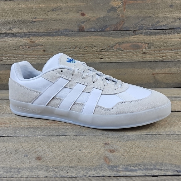 adidas Aloha Super Mark Gonzales x Leather Shoes Crystal White - Picture 1 of 11